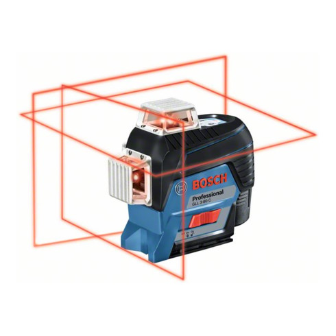 Bosch Linienlaser GLL 3-80 C mit 4 x 1,5 V-LR6 AA1 Akku-Adapter Baustativ BT 150