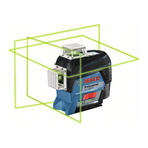 Bosch Linienlaser GLL 3-80 CG mit 1 x 2,0 Ah Li-Ion Akku Halterung BM 1 L-BOXX