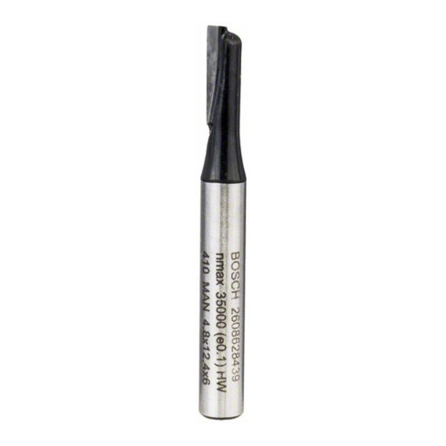 Bosch Nutfräser Standard for Wood 6 mm D1 4,8 mm L 12,4 mm G 51 mm