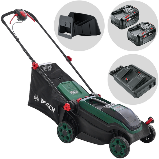 Bosch Rotak18V2-38 - Akku-Rasenmäher - 2X18V/4Ah - Schnittbreite 38 cm
