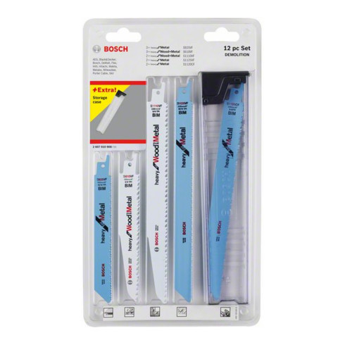 Bosch Säbelsägeblatt-Set Demolition 12-teilig
