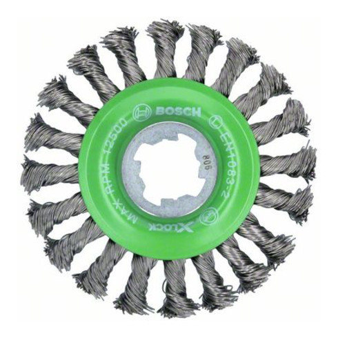 Bosch Scheibenbürste Heavy for Inox X-LOCK gezopft rostfrei 115 mm 0,5 mm