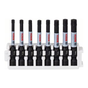 Bosch Schrauberbit-Set Impact Control 8-teilig 1 x T15 T40 2x T20 T25 T30 50 mm Bosch Schrauberbit-Set Impact Control 8-teilig 1 x T15 T40 2x T20 T25 T30 50 mm