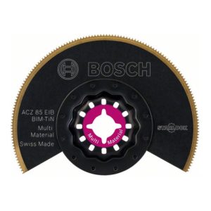 Bosch Segmentsägeblatt ACI 85 EB, Multi Material, BIM-TiN, flach, 85 mm Bosch Segmentsägeblatt ACI 85 EB, Multi Material, BIM-TiN, flach, 85 mm