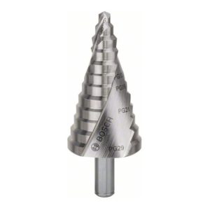 Bosch Stufenbohrer HSS für Kabelverschraubungen 6 – 37 mm 10 mm 93 mm 12 Stufen Bosch Stufenbohrer HSS für Kabelverschraubungen 6 – 37 mm 10 mm 93 mm 12 Stufen
