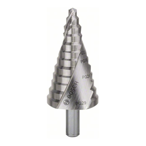 Bosch Stufenbohrer HSS für Kabelverschraubungen 6 - 37 mm 10 mm 93 mm 12 Stufen