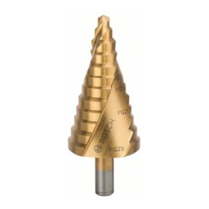 Bosch Stufenbohrer HSS-TiN für Kabelverschraubung 6 – 37 mm 10 mm 93 mm 12 Stufen Bosch Stufenbohrer HSS-TiN für Kabelverschraubung 6 – 37 mm 10 mm 93 mm 12 Stufen