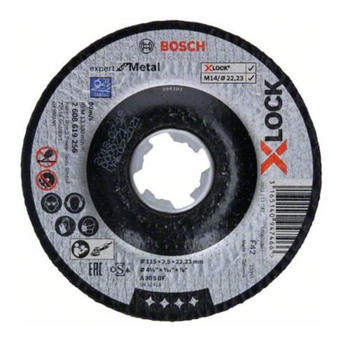 Bosch Trennscheibe X-LOCK gekröpft Expert for Metal A 30 S BF 115 x 22,23 x 2,5 mm