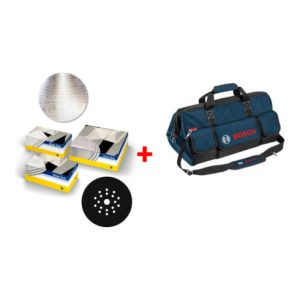 Bosch Trockenbau-Set, sia Schleifscheibe 7500 + Zwischenscheibe + Handwerkertasche, 153-teilig Bosch Trockenbau-Set, sia Schleifscheibe 7500 + Zwischenscheibe + Handwerkertasche, 153-teilig