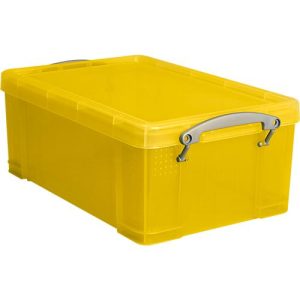 Box Really useful Boxes, Kunststoff, transparent gelb, 9 l Box Really useful Boxes, Kunststoff, transparent gelb, 9 l