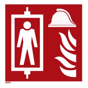 Brandschutzzeichen Feuerwehraufzug, Typ: 12200 Brandschutzzeichen Feuerwehraufzug, Typ: 12200