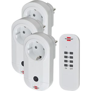 Brennenstuhl Funkschalt-Set RC CE1 3001, 3 Funksteckdosen, 1 Handsender, 25 m Reichweite, bis 1000 W, erhöhter Berührungsschutz, B 51 x H 115 mm, weiß, inkl. Batterien Brennenstuhl Funkschalt-Set RC CE1 3001, 3 Funksteckdosen, 1 Handsender, 25 m Reichweite, bis 1000 W, erhöhter Berührungsschutz, B 51 x H 115 mm, weiß, inkl. Batterien