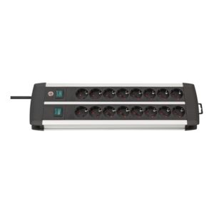 Brennenstuhl Premium-Alu-Line Technik Steckdosenleiste 16-fach Duo schwarz 3m H05VV-F 3G1,5 8-fach schaltbare Steckdosen Brennenstuhl Premium-Alu-Line Technik Steckdosenleiste 16-fach Duo schwarz 3m H05VV-F 3G1,5 8-fach schaltbare Steckdosen