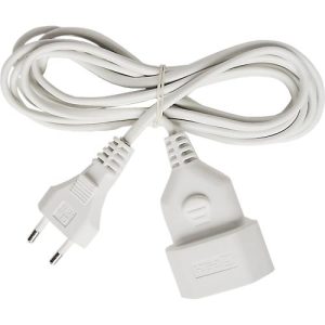 Brennenstuhl Verlängerungskabel, 3 Meter, Kunststoff, Euro-Stecker, weiß Brennenstuhl Verlängerungskabel, 3 Meter, Kunststoff, Euro-Stecker, weiß