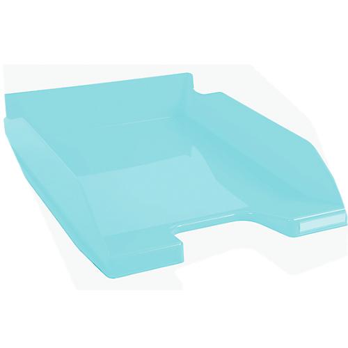 Briefablage Exacompta COMBO MIDI Aquarel, für Dokumente im Format A4+, stapelbar, Etikettenhalter, Kunststoff, pastellgrün