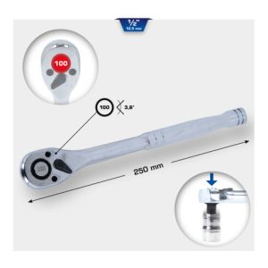 Brilliant Tools 1/2″ Umschaltknarre mit Metallgriff Brilliant Tools 1/2″ Umschaltknarre mit Metallgriff