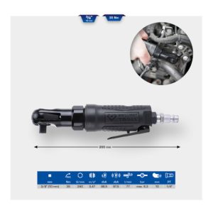 Brilliant Tools 3/8 Zoll Druckluft-Ratsche, 35 Nm Brilliant Tools 3/8 Zoll Druckluft-Ratsche, 35 Nm