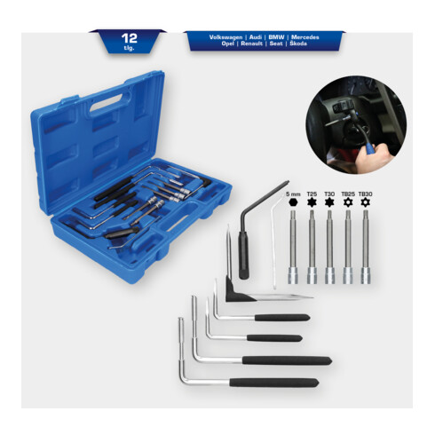 Brilliant Tools Airbag-Demontage-Satz, 12-tlg
