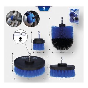 Brilliant Tools Bürstenaufsatz-Satz für Bohrmaschinen, 4-tlg Brilliant Tools Bürstenaufsatz-Satz für Bohrmaschinen, 4-tlg