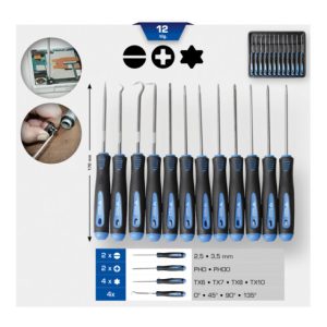Brilliant Tools Haken- und Schraubendreher-Satz, 12-tlg Brilliant Tools Haken- und Schraubendreher-Satz, 12-tlg