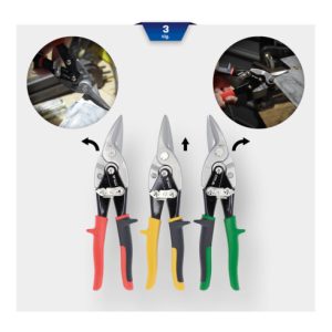 Brilliant Tools Hebel-Blechdurchgangsscheren-Satz, 3-tlg Brilliant Tools Hebel-Blechdurchgangsscheren-Satz, 3-tlg