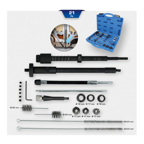 Brilliant Tools Injektorsitz- und Schacht-Reinigungs-Satz, 21-tlg