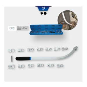 Brilliant Tools Keilriemen und Spannrollen-Schlüssel-Satz, 15-tlg