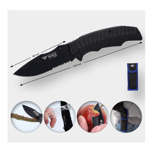 Brilliant Tools Klappmesser mit Arretierung und Tasche