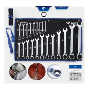 Brilliant Tools Ratschenringschlüssel-Satz, 21-tlg, umschaltbar, 6 – 32 mm