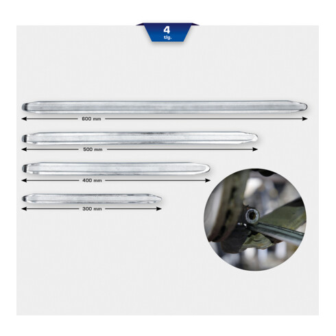 Brilliant Tools Reifen-Montiereisen-Satz, 4-tlg