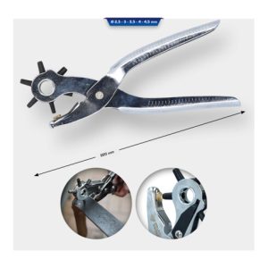 Brilliant Tools Revolverlochzange, Durchmesser 2,5 – 3,0 – 3,5 – 4,0 – 4,5 – 5,0 mm Brilliant Tools Revolverlochzange, Durchmesser 2,5 – 3,0 – 3,5 – 4,0 – 4,5 – 5,0 mm