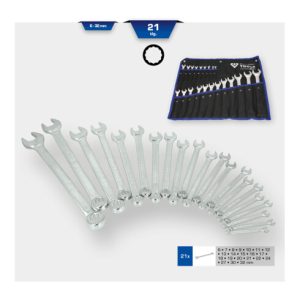 Brilliant Tools Ring-Maulschlüssel-Satz, 21-tlg