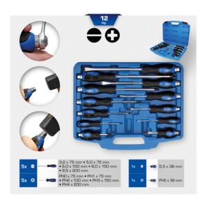 Brilliant Tools Schraubendreher-Satz mit Schlagkappe, 12-tlg Brilliant Tools Schraubendreher-Satz mit Schlagkappe, 12-tlg