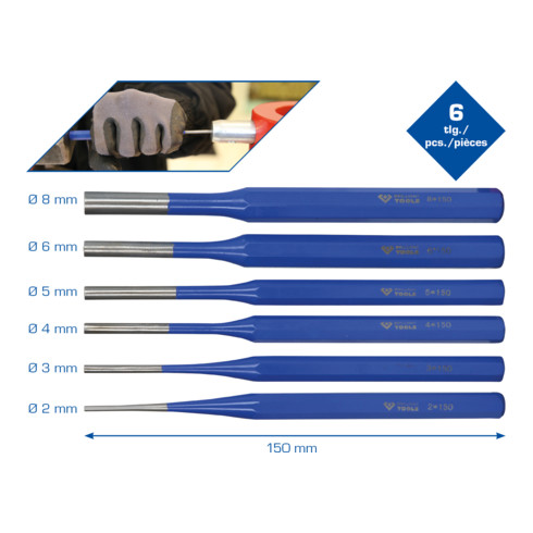 Brilliant Tools Splintentreiber-Satz, 6-tlg