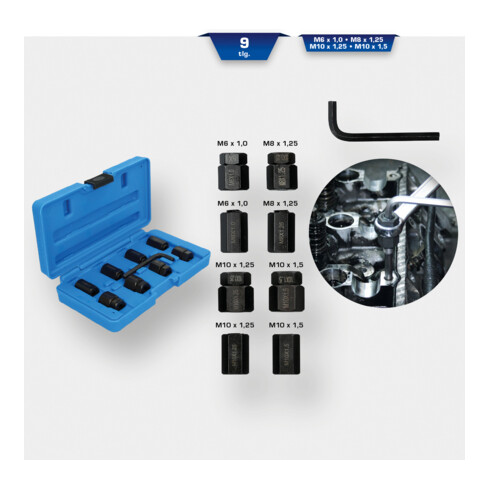 Brilliant Tools Stehbolzen-Ausdreher-Satz
