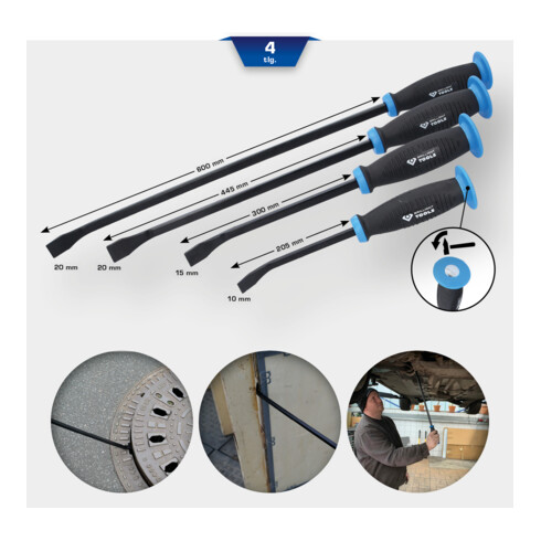 Brilliant Tools Stemmhebel-Satz, 4-tlg