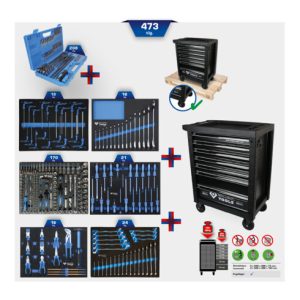Brilliant Tools Werkstattwagen mit 7 Schubladen und 473 Werkzeugen Brilliant Tools Werkstattwagen mit 7 Schubladen und 473 Werkzeugen