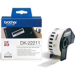 BROTHER Endlos-Etikett DK-22211, 29mm x 15,24m, Film weiß BROTHER Endlos-Etikett DK-22211, 29mm x 15,24m, Film weiß