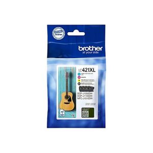 Brother LC421XL Value Pack – 4er-Pack – XL – Schwarz, Gelb, Cyan, Magenta – original – Tintenpatrone Brother LC421XL Value Pack – 4er-Pack – XL – Schwarz, Gelb, Cyan, Magenta – original – Tintenpatrone