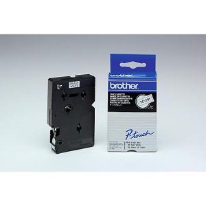 Brother Schriftbandkassette TC-291, 9 mm breit, weiß/schwarz Brother Schriftbandkassette TC-291, 9 mm breit, weiß/schwarz