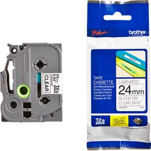 Brother Schriftbandkassette TZe-151, 24mm, farblos/schwarz Brother Schriftbandkassette TZe-151, 24mm, farblos/schwarz