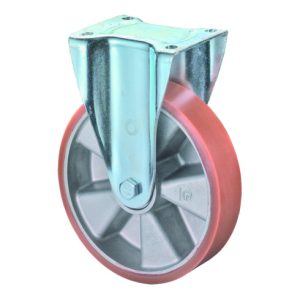 BS Bockrolle D.150mm Trgf. 550kg Guß-PU-bandage Platte 138x109mm BS Bockrolle D.150mm Trgf. 550kg Guß-PU-bandage Platte 138x109mm