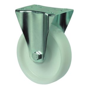 BS Bockrolle D. 58mm Trgf. 80kg Kunststoffrad weiß Platte 112x54mm