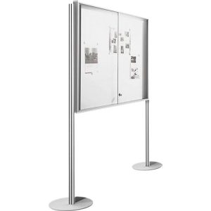 BST freistehendes Ständersystem für MEDIA ST Schaukästen, L 40 x B 30 x H 1950 mm, mit Metallbodenplatte BST freistehendes Ständersystem für MEDIA ST Schaukästen, L 40 x B 30 x H 1950 mm, mit Metallbodenplatte
