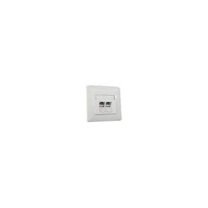BTR IT CONNECT E-DAT C6 8/8(8) UP Cat.6 – Anschlussdose, Unterputz – CAT 6 – RJ-45 X 2 – Pure White, RAL 9010