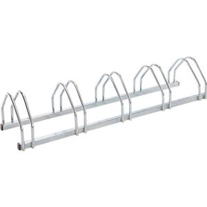 Bügelparker, 1-seitg, für Reifen mit B 35-55 mm, B 1330 x T 330 x H 260 mm, Stahl feuerverzinkt, 5 Einstellplätze, montiert Bügelparker, 1-seitg, für Reifen mit B 35-55 mm, B 1330 x T 330 x H 260 mm, Stahl feuerverzinkt, 5 Einstellplätze, montiert