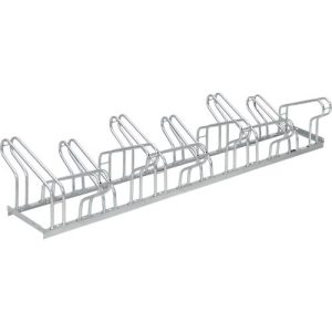 Bügelparker, 2-seitig, für Reifen bis B 55 mm, B 2100 x T 3200 x H 500 mm, Stahl feuerverzinkt, 12 Einstellplätze, montiert Bügelparker, 2-seitig, für Reifen bis B 55 mm, B 2100 x T 3200 x H 500 mm, Stahl feuerverzinkt, 12 Einstellplätze, montiert
