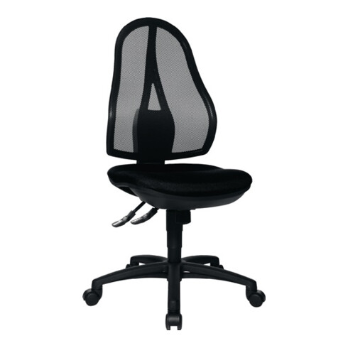 Bürodrehstuhl m.Punktsynchrontechnik schwarz 430- 510mm o.Armlehnen Trgf.110kg