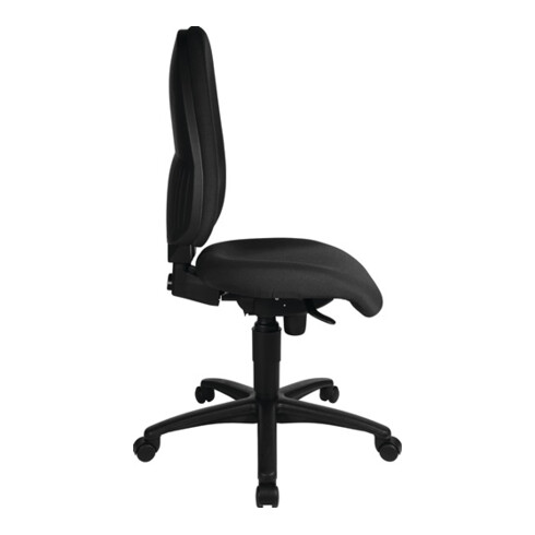 Bürodrehstuhl m.Synchrontechnik schwarz 450-550mm o.Armlehnen TOPSTAR