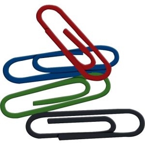 Büroklammern, 26 mm, farbig lackiert, 500 Stück Büroklammern, 26 mm, farbig lackiert, 500 Stück